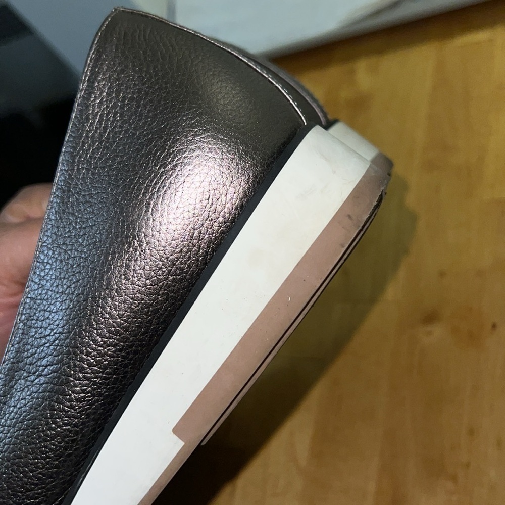 Com + Sens Metallic Loafers Womens Slip On Comfort Flats Silver Pewter - Picture 7 of 7